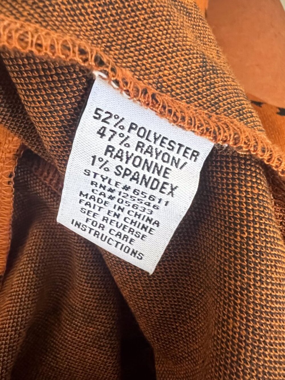 Habitat Clothing Retro Circle Knit Jacquard Button Jacket Ginger Rust - Picture 10 of 11